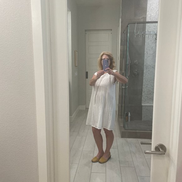 LILLA P CAP SLEEVE DRESS WHITE SIZE M NWT - Picture 6 of 16